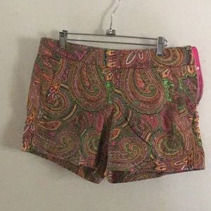 J. Crew 5” patterned side-zip shorts